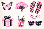 Black and Pink Gingham Summer, an Illustration by Dream Creation (Thumbnail 5 of 6)