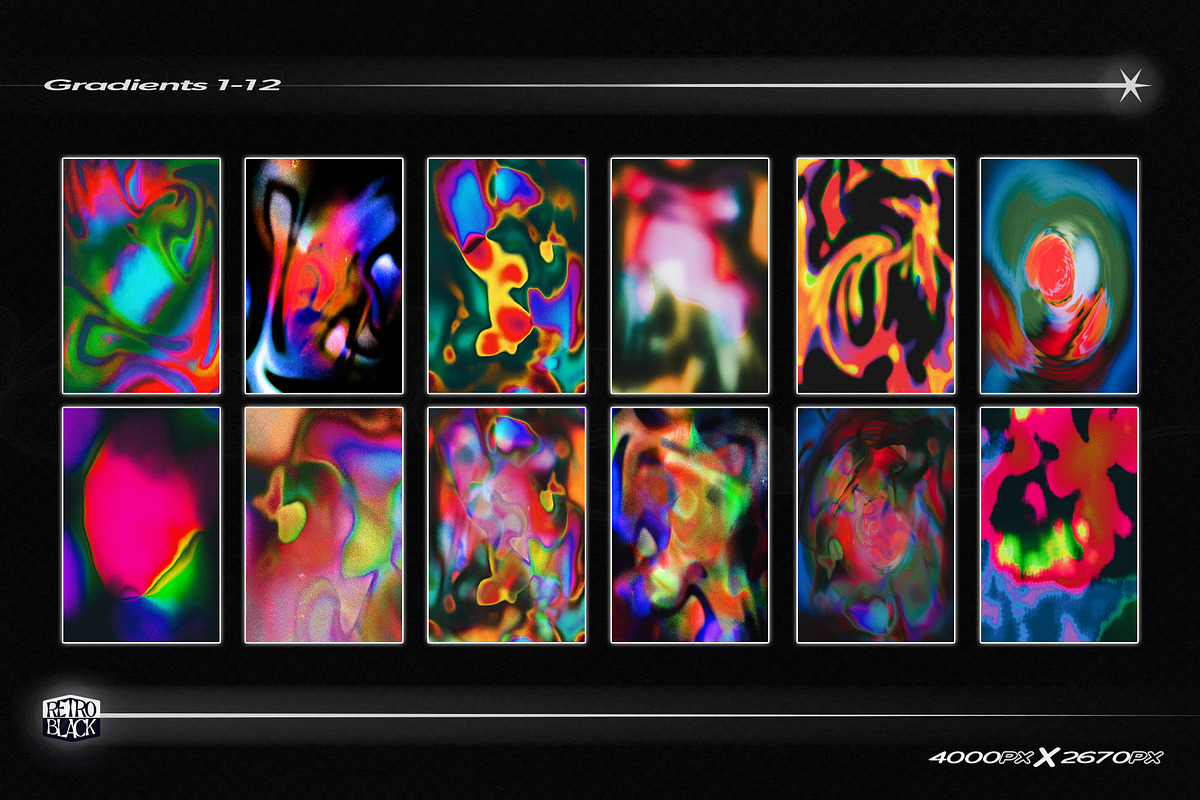 32 Retro Gradient Textures, a Texture Graphic by Retro Black Studio (Photo 11 of 13)