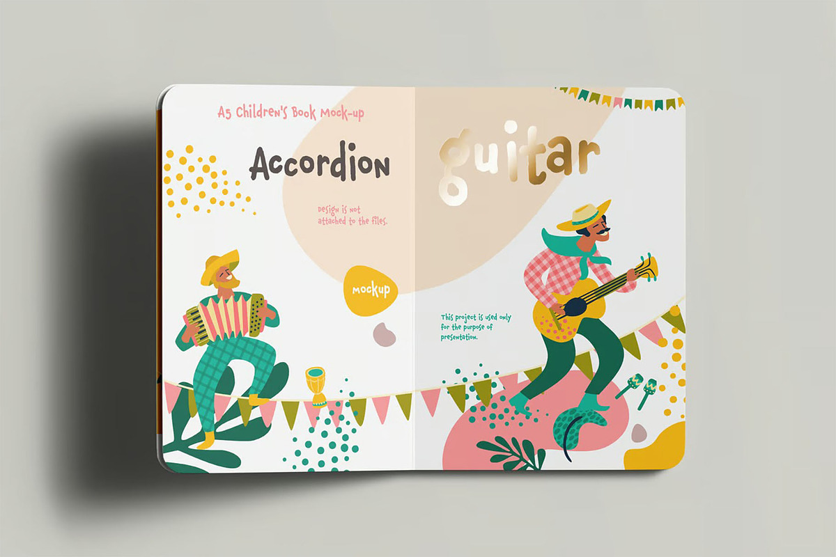 A5 Childrens Book Mock-up, a Product Mockup by zippypixelstudio (Photo 10 of 10)