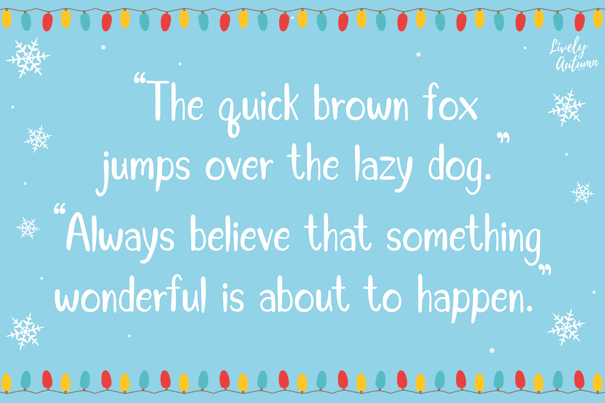Winter Wonderland | Handwriting Font, a Handwritten Font by LivelyAutumn11.11 (Photo 4 of 5)