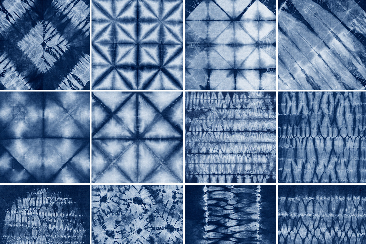 Shibori. Material dyed batik., a Texture Graphic by vetre.antanaviciute (Photo 4 of 4)