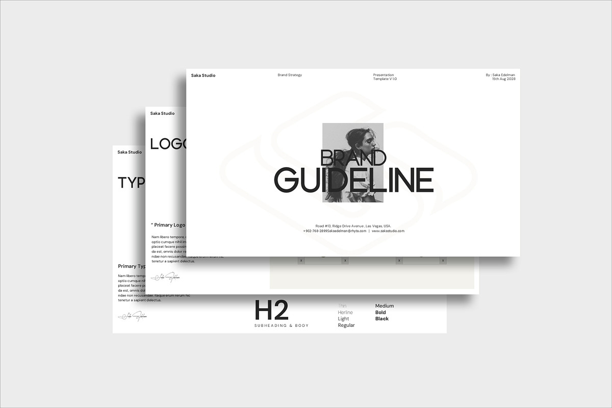 SAKA | Brand Guideline Template, a Presentation Template by Graphpexel (Photo 7 of 11)