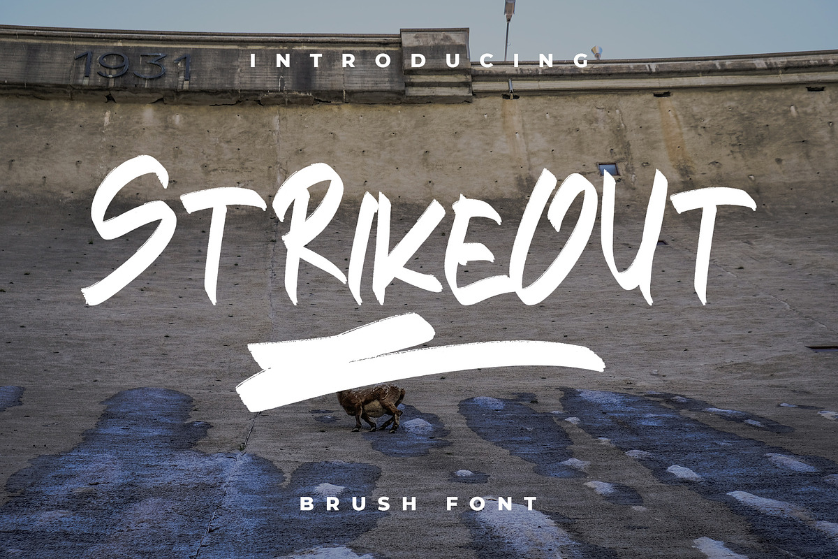 STRIKEOUT || Brush Font