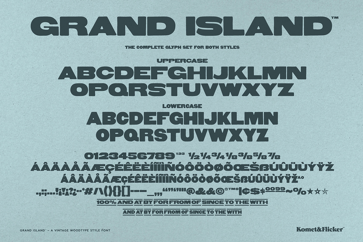 Grand Island - A Woodtype Font, a Sans Serif Font by Komet & Flicker (Photo 15 of 15)