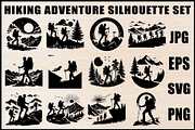 Hiking Adventure Vector Set, an Object Graphic by Creativeshirt (Thumbnail 1 of 13)