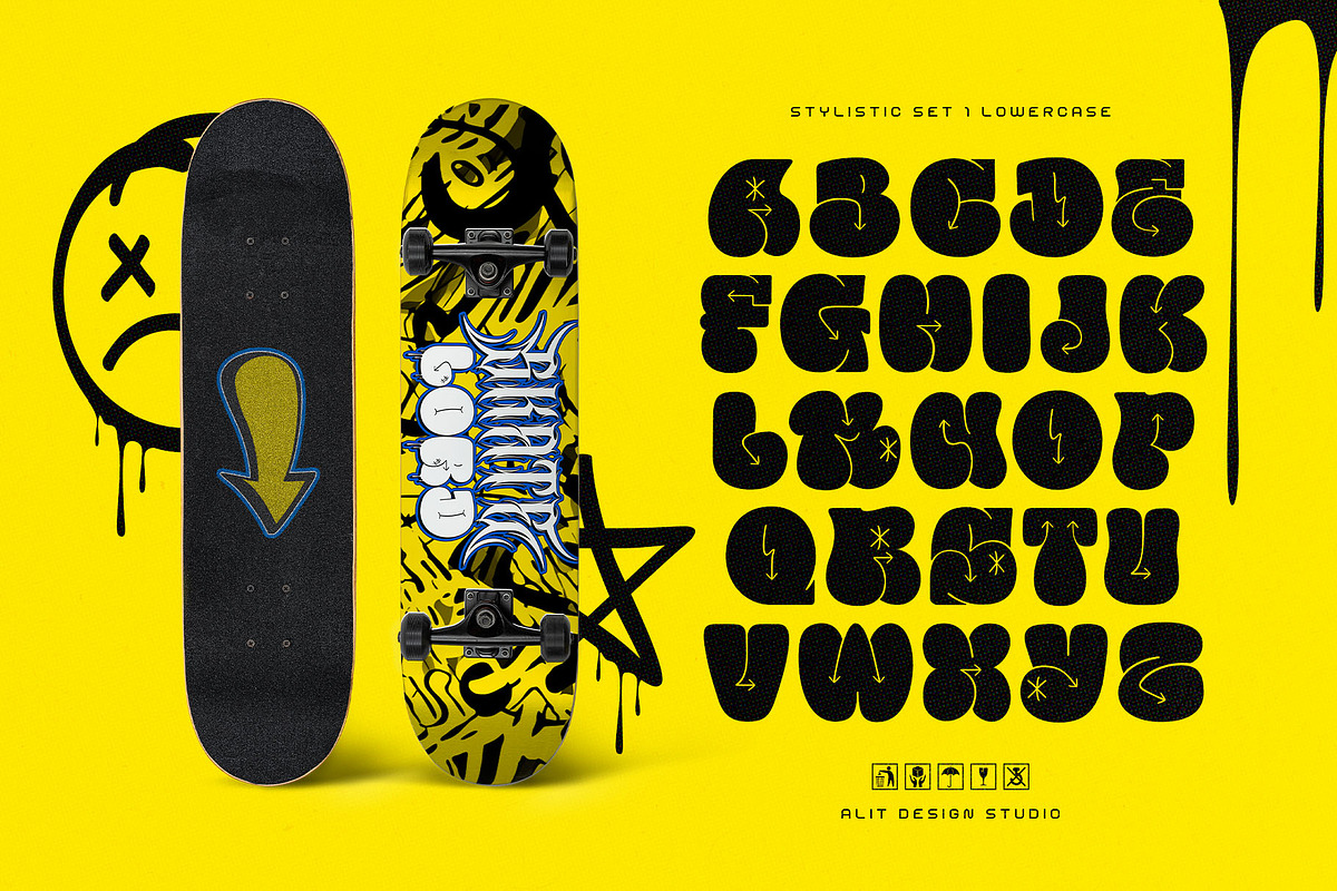 Bubble Core Graffiti Mix Metal Font, a Blackletter Font by alit design (Photo 22 of 22)