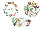 Watercolor set of Mexico., a Food Illustration by Vikeriya (Thumbnail 3 of 5)