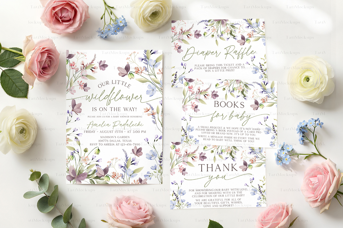 Spring Floral Stationery Card Mockup, a Product Mockup by TatiMockup (Photo 4 of 4)