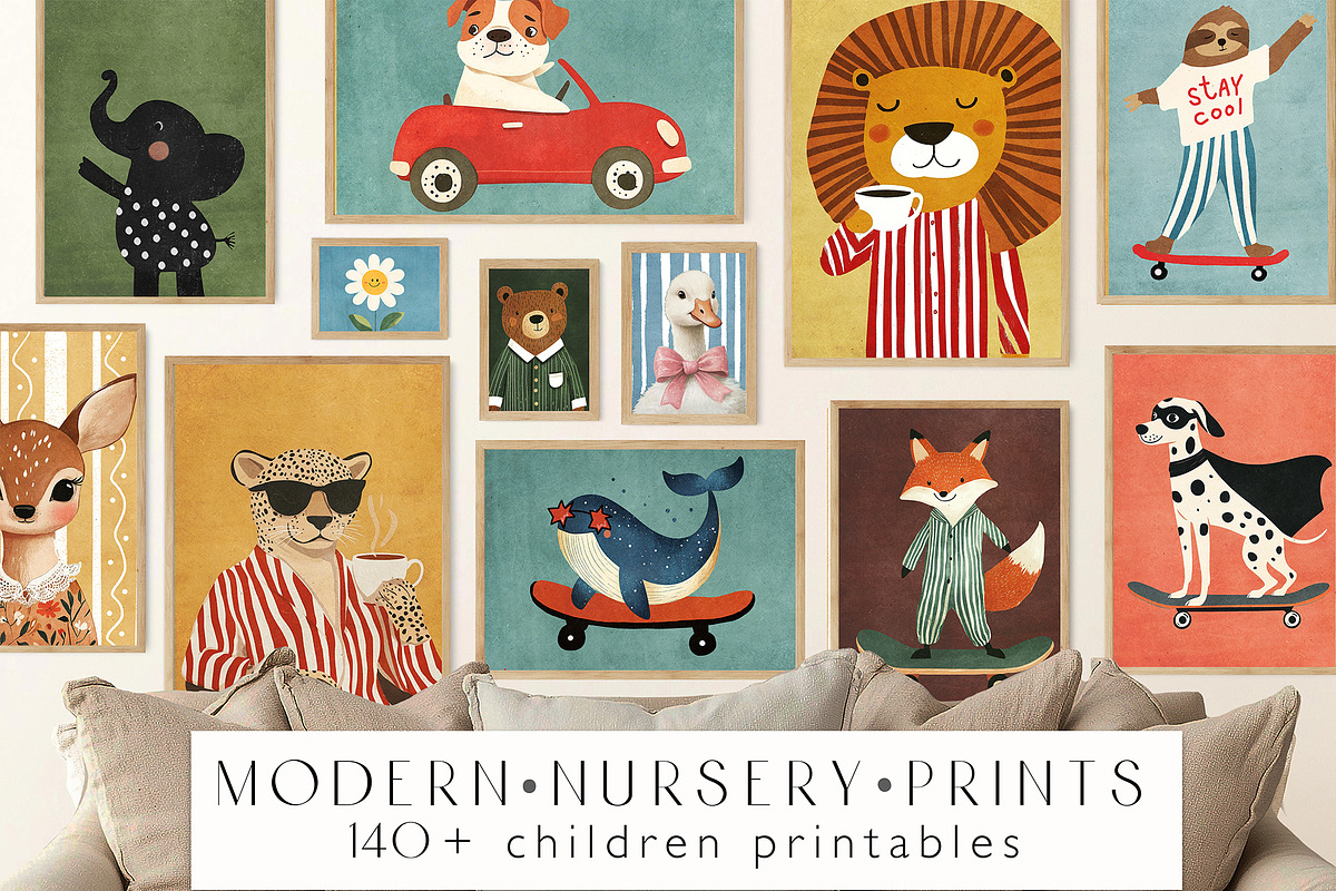 Nursry Wall Art Prints Bundle, a Decorative Illustration by Artemsky (Photo 5 of 10)