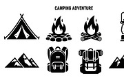 Camping Adventure Silhouette Icon, an Illustration by Artivon (Thumbnail 8 of 51)