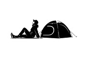 Forest Camping Silhouette Pack, an Object Graphic by yasushie (Thumbnail 3 of 7)