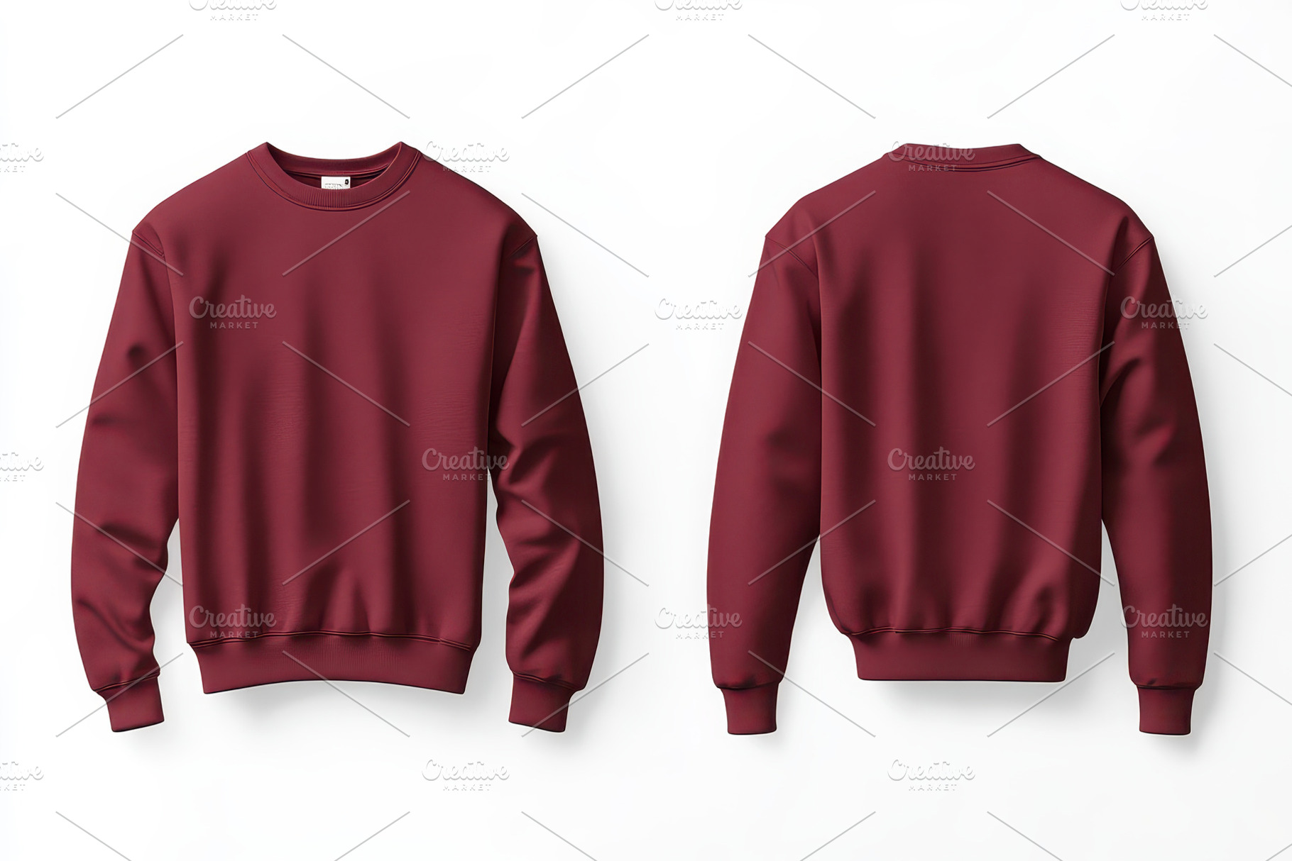 Burgundy sweatshirt displayed from f, a Photo by Tanuart