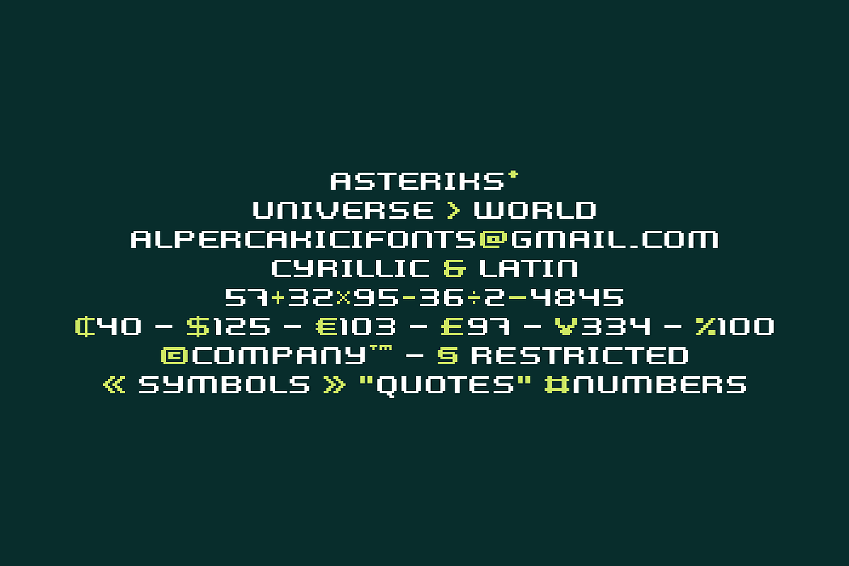 Orochima - Pixel Typeface, a Sans Serif Font by alpercakici (Photo 11 of 12)
