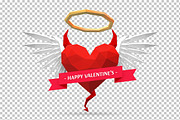 Low Poly Saint Devil Heart, an Illustration by Toocha design (Thumbnail 5 of 5)