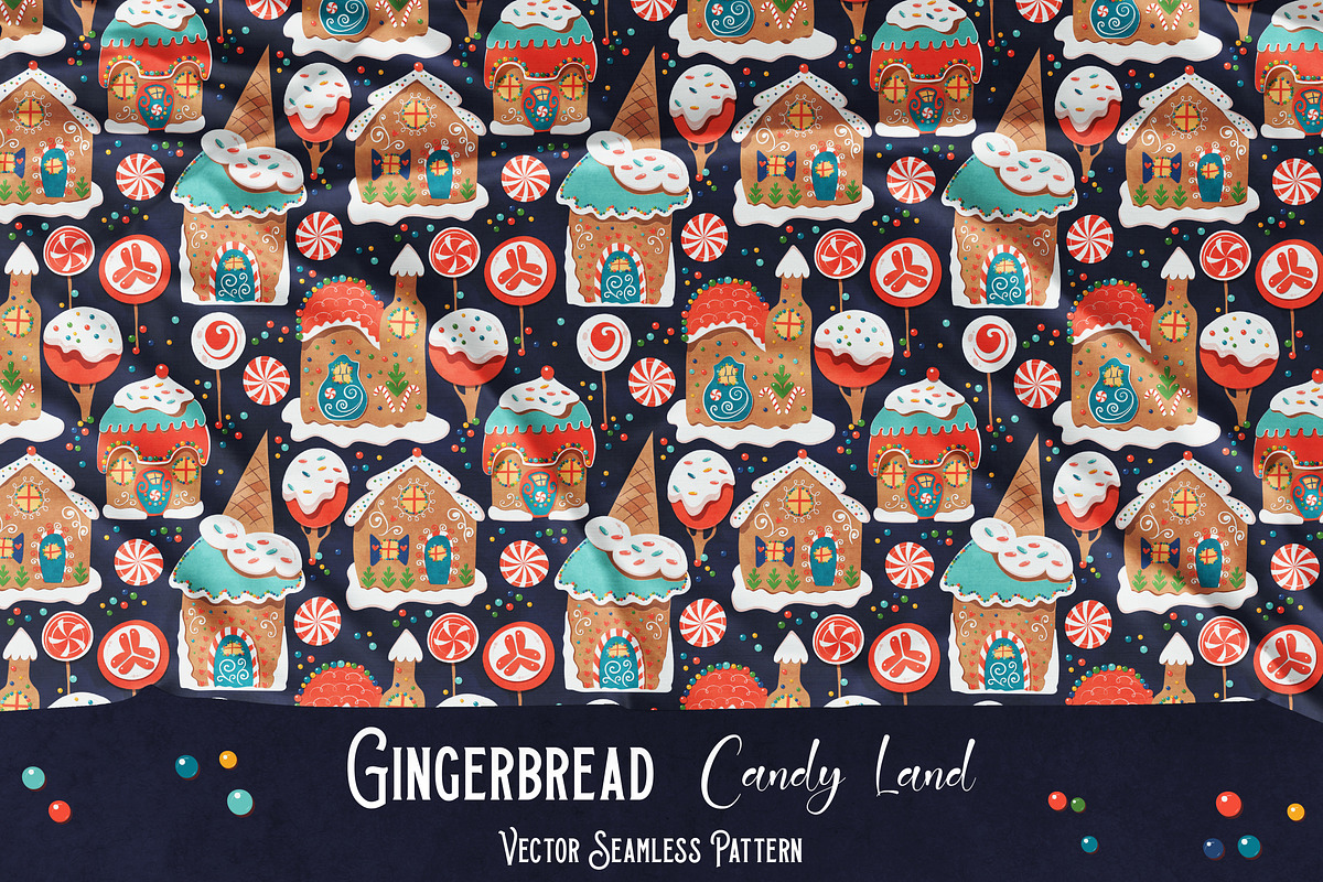 Gingerbread Candy Land, a Pattern Graphic by Lidiebug (Photo 2 of 7)