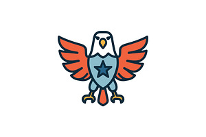 Patriotic Eagle Graphic Element, a Branding & Logo Template by Vectorium Studio