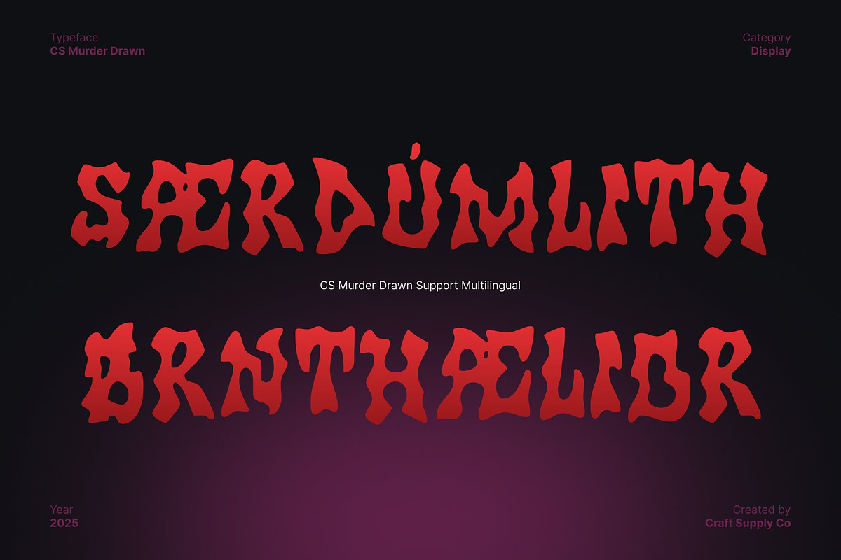 CS Murder Drawn, a Blackletter Font by Craft Supply Co. (Photo 6 of 8)
