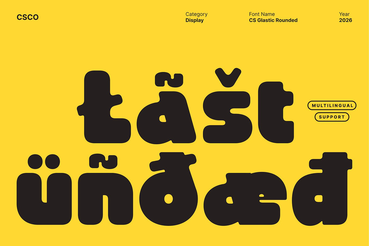 CS Glastic Rounded, a Sans Serif Font by Craft Supply Co. (Photo 7 of 8)