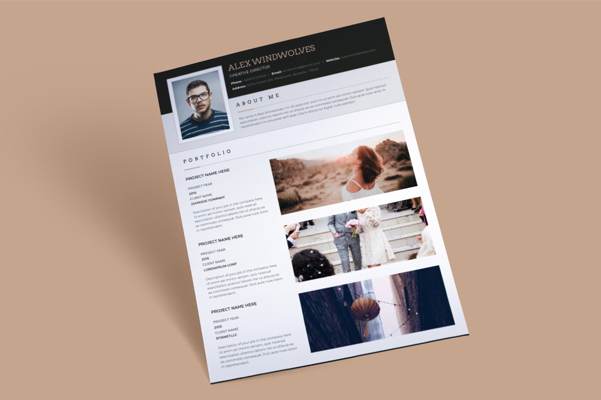 Alex Windwolves Resume (3 Pages), a Resume Template by Marco Zenki (Photo 5 of 5)