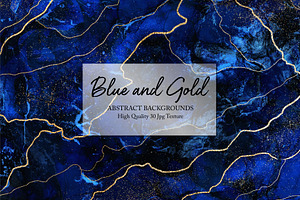 30 Blue and Gold Marble Backgrounds