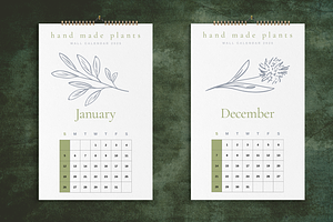2025 Wall Calendar Handmade Flowers, a Stationery Template by Boris Cupac