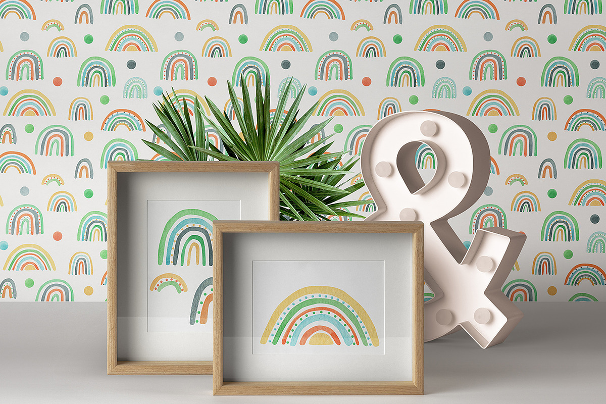 Watercolor RAINBOWS BUNDLE sale, a Pattern Graphic by svetlanaARTdreams (Photo 11 of 16)