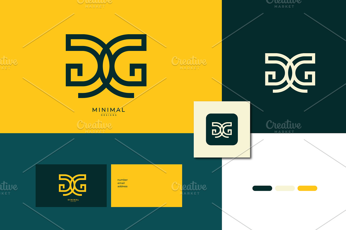 Monogram icon logo DG, a Branding & Logo Template by idesign_4u