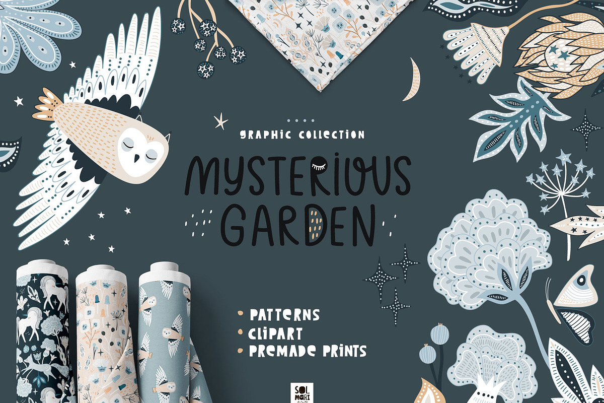 Mysterious Garden graphic collection, a Pattern Graphic by solmariart (Photo 1 of 10)