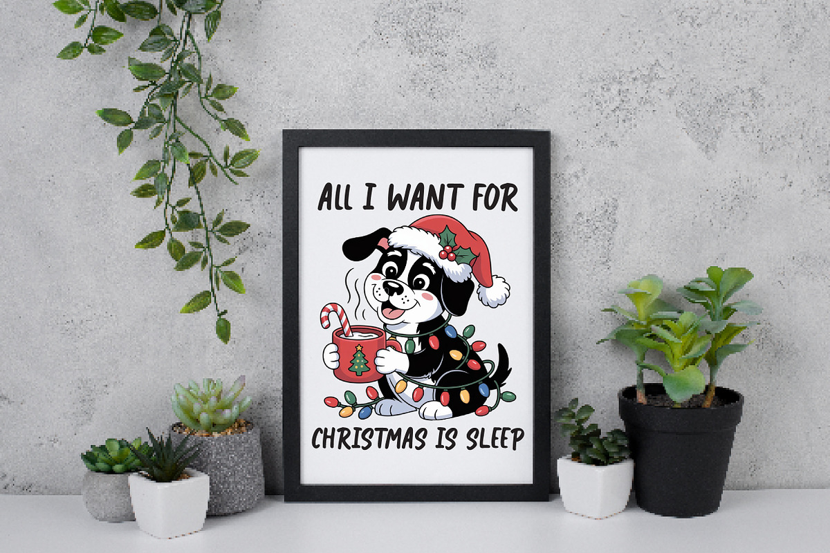 Sarcastic Christmas Funny Dog Coffee, an Illustration by Daily.Designs (Photo 5 of 5)