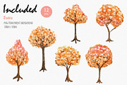 Autumn trees clipart, an Illustration by Chonnieartwork (Thumbnail 3 of 4)