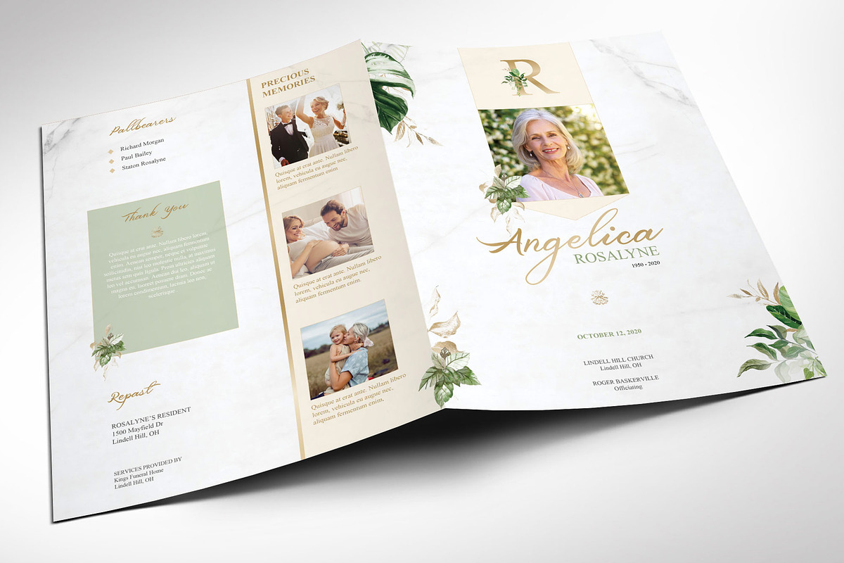 Tropica Funeral Program Word Large, a Brochure Template by Godserv Designs (Photo 2 of 10)