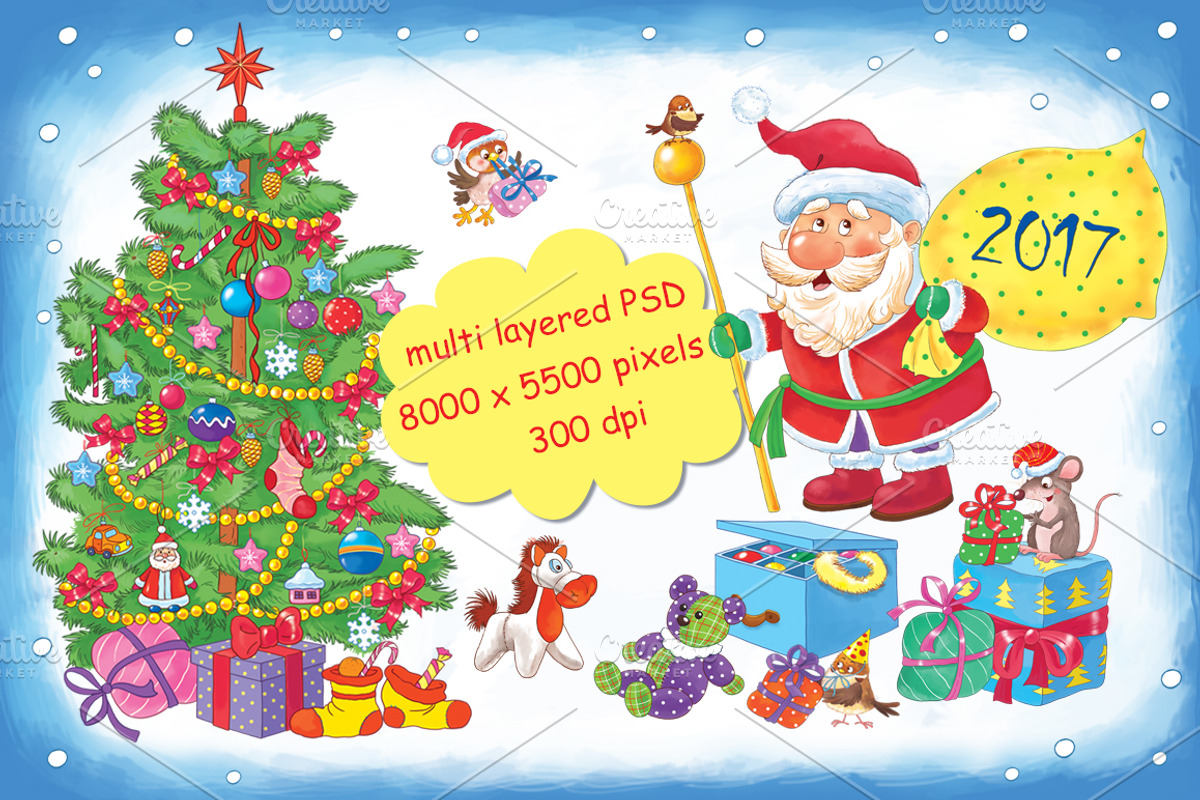 Christmas and New Year collection, a Decorative Illustration by Haso (Photo 5 of 6)