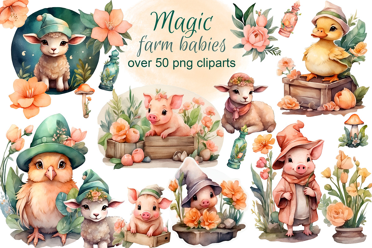 Magic farm babies png clipart, baby, an Object Graphic by Mrs.Swan_Design (Photo 1 of 8)