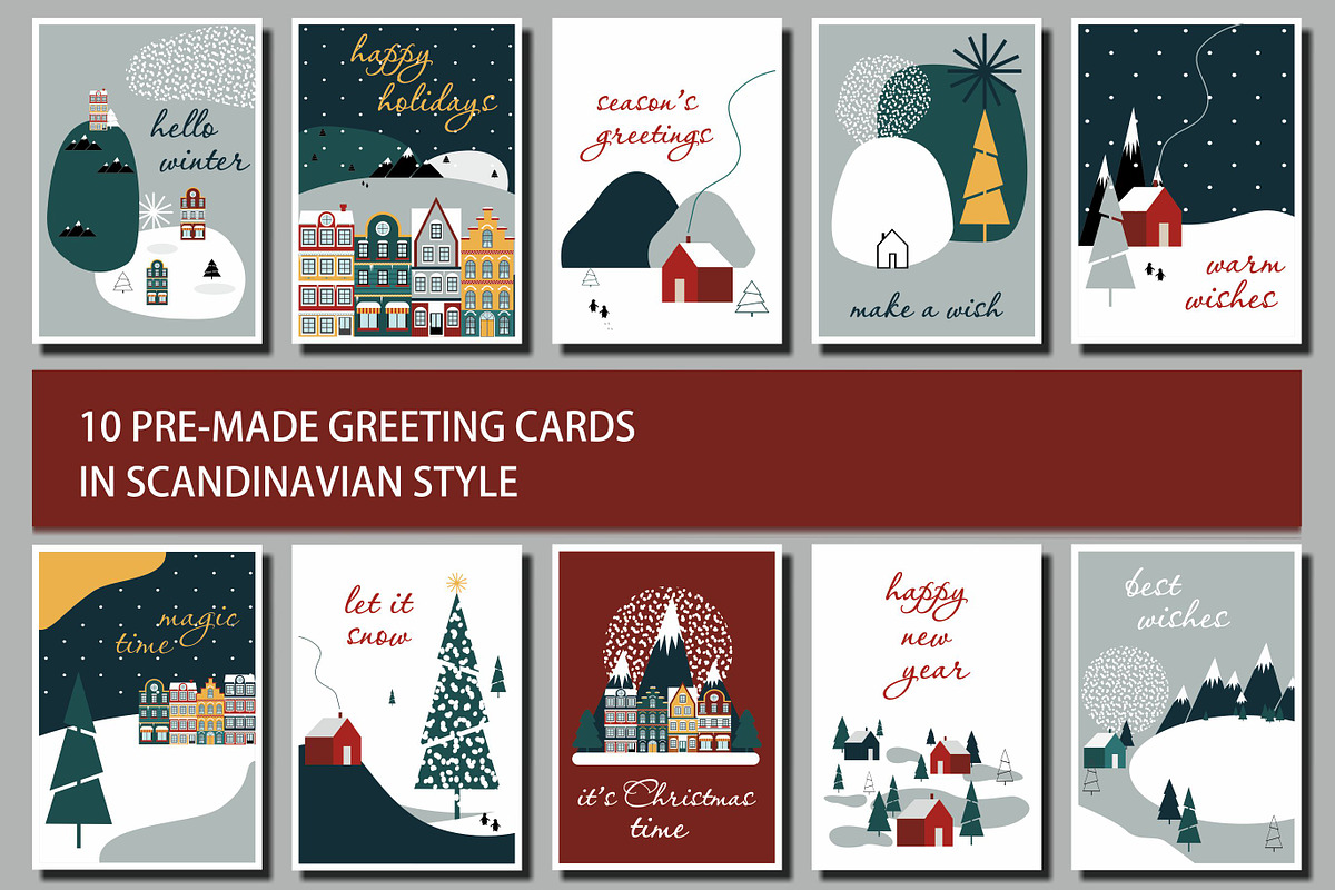 Nordic Winter Greeting Cards, an Animal Illustration by Part of the Art (Photo 2 of 5)