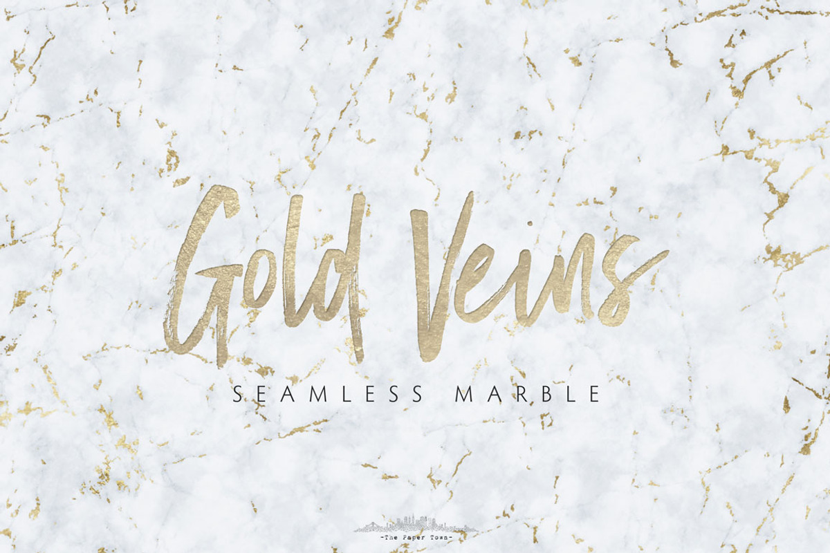 Seamless Marble Textures Gold Veins, a Texture Graphic by The Paper Town (Photo 1 of 4)