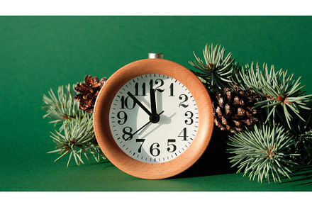 Countdown to midnight. Wood alarm, a Holiday Photo by tilialucida