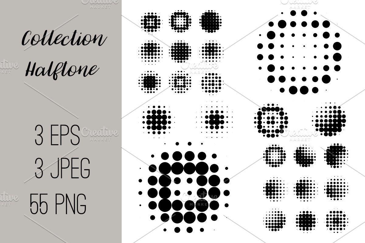 №31 Set of abstract halftone isolate, a Texture Graphic by Rasveta (Photo 2 of 3)