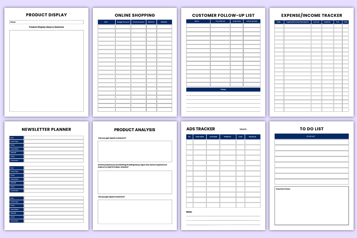 Business Operations Organizer Canva, a Stationery Template by Mustafiz (Photo 7 of 7)