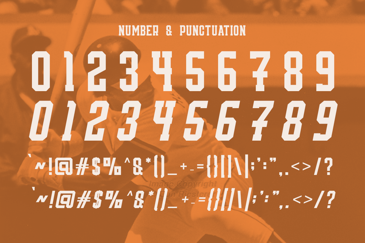 Dasport - Baseball Sport Font, a Slab Serif Font by Pandeka Studio (Photo 11 of 12)