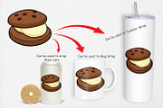 Ice Cream Cookie Clipart, a Graphic by Artnoy (Thumbnail 4 of 5)