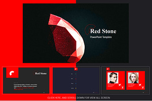 Red stone PowerPoint Template