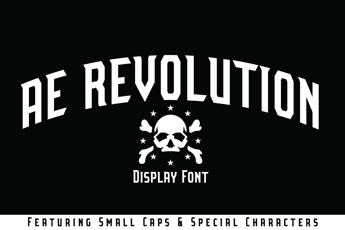 AE Revolution Display Font, a Font by Eargle Design, LLC (Photo 1 of 4)