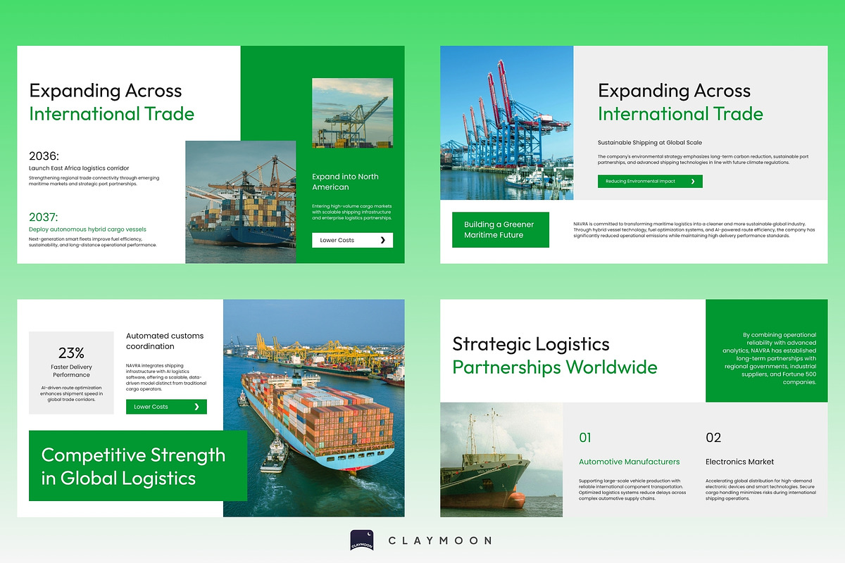 Ship Cargo Pitch Deck, a Presentation Template by Claymoon Lab (Photo 5 of 7)