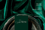 Vintage Green Velvet Menu Mockup, a Product Mockup by Serenefeeling (Thumbnail 3 of 6)
