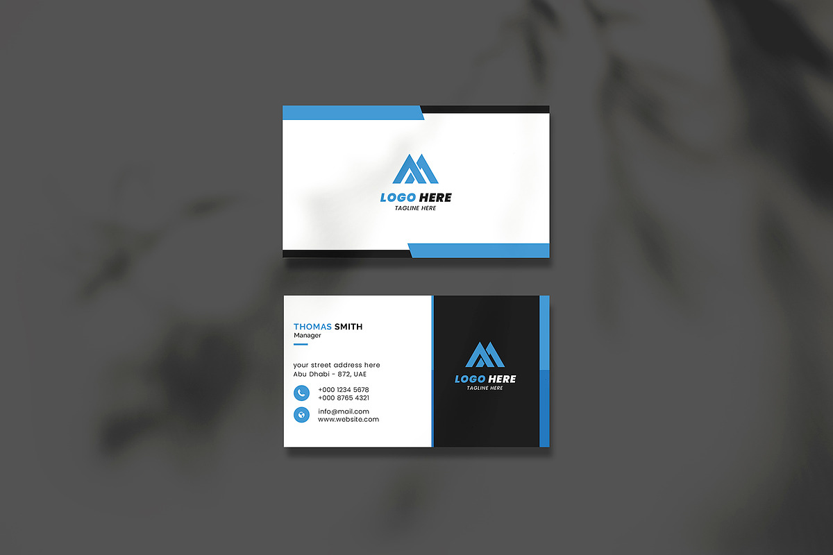 Clean Corporate Business Card, a Business Card Template by Saman Osama (Photo 3 of 9)