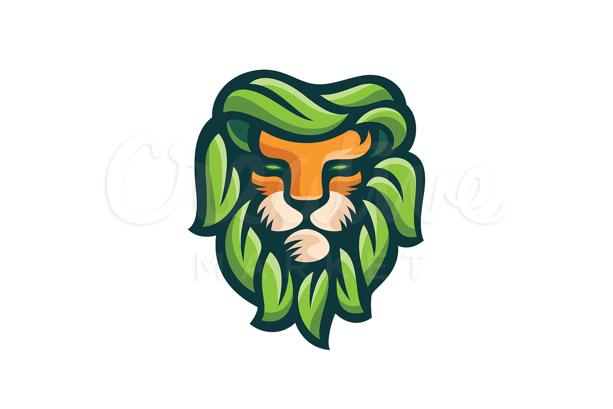 Green Lion Mascot Logo, a Templates & Theme by nospacestore