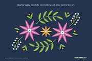 Vector Embroidery Brushes, a Brush Add-On by Komet & Flicker (Thumbnail 2 of 13)