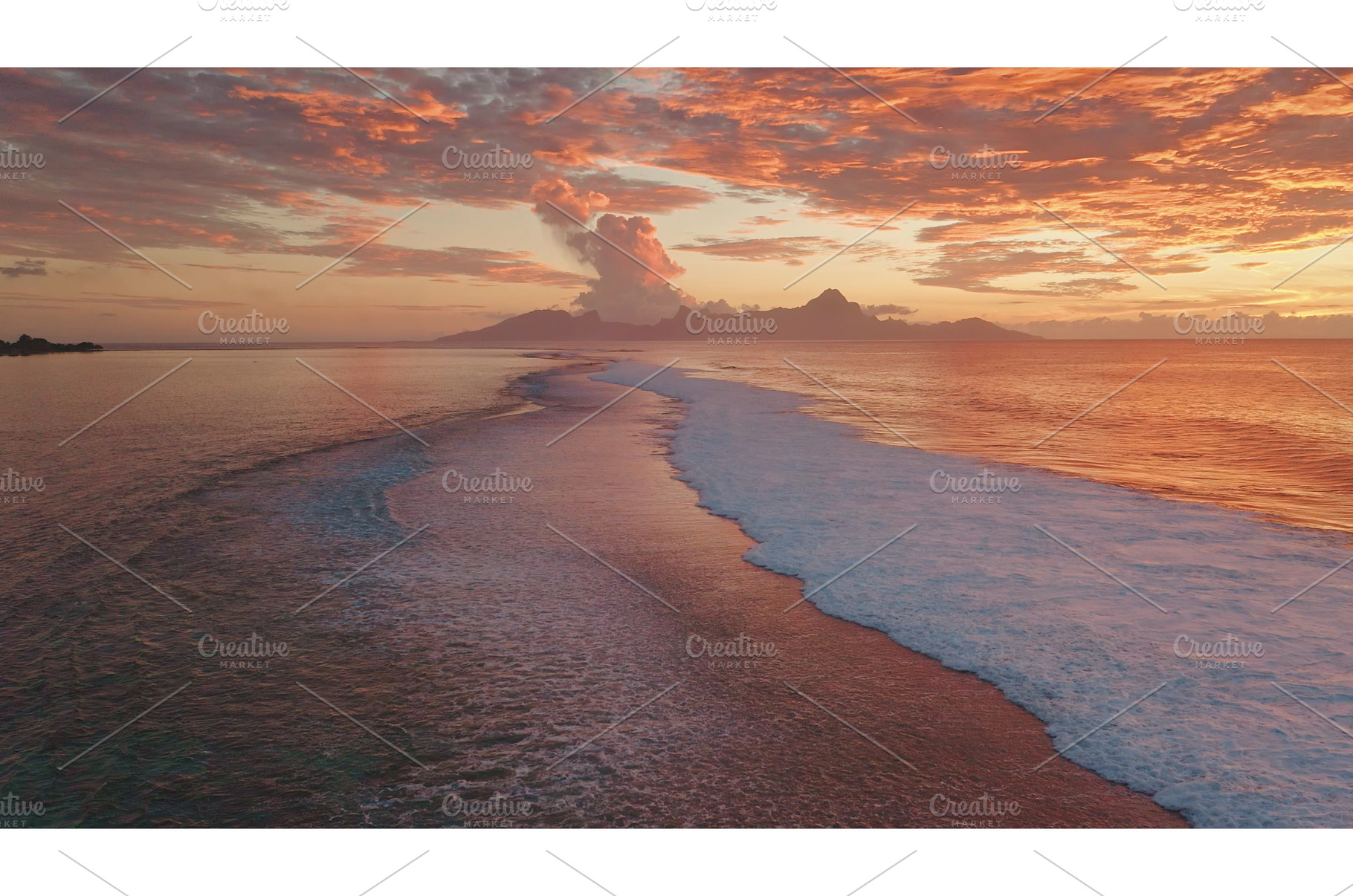 Moorea island reflecting dramatic, a Holiday Photo by Goinyk