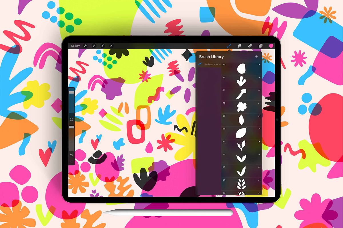 140+ procreate riso shape stamps, a Brush Add-On by laura.design (Photo 7 of 10)