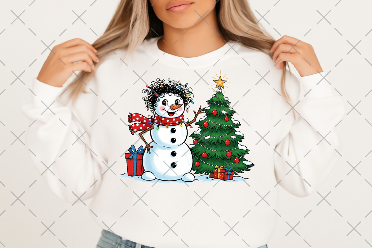 Funny snowman png, Christmas snowman, an Illustration by Craft Nest (Photo 2 of 6)